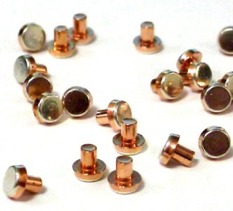 Ag contacts on copper magnetic